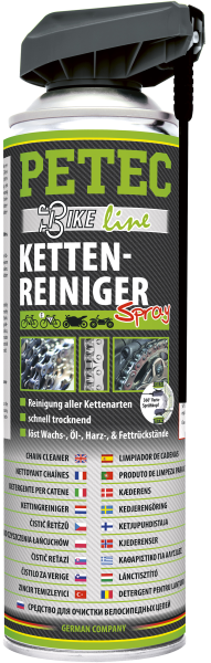 PETEC Universal Kettenreiniger Spray Bike Line 500ml Acetonfrei schnell trocknend 70540