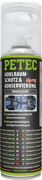 PETEC Hohlraumschutz & Konservierung translucent Spray 500ml 73550